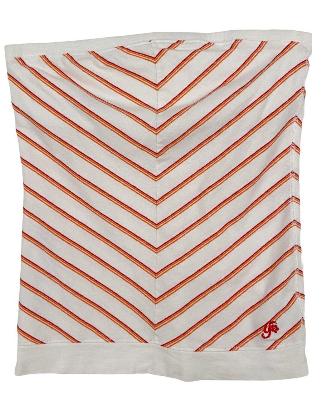 2000s Guess orange and white striped tube top